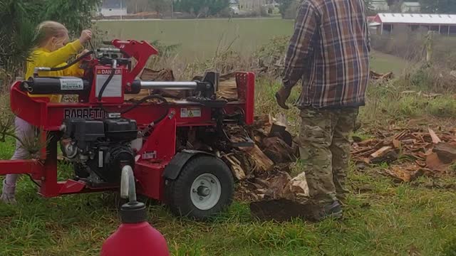 Jordan splitting wood