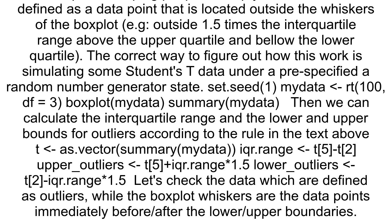 Boxplot R calculating outliers