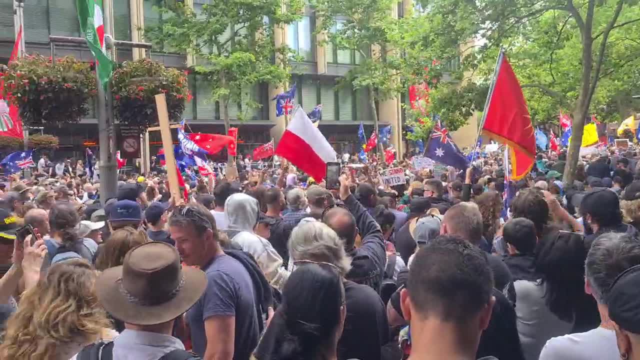 Sydney, Australia: Massive kill the Bill/Freedom Rally Nov. 19, 2021