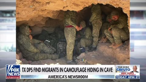 Illegals wearing camouflage hiding in caves