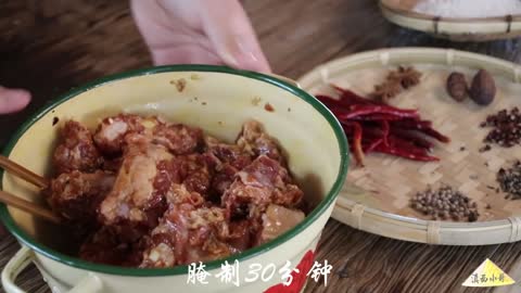 Chinese Cooking - Soup, Steamed Pork Ribs and sweet Pumpkin