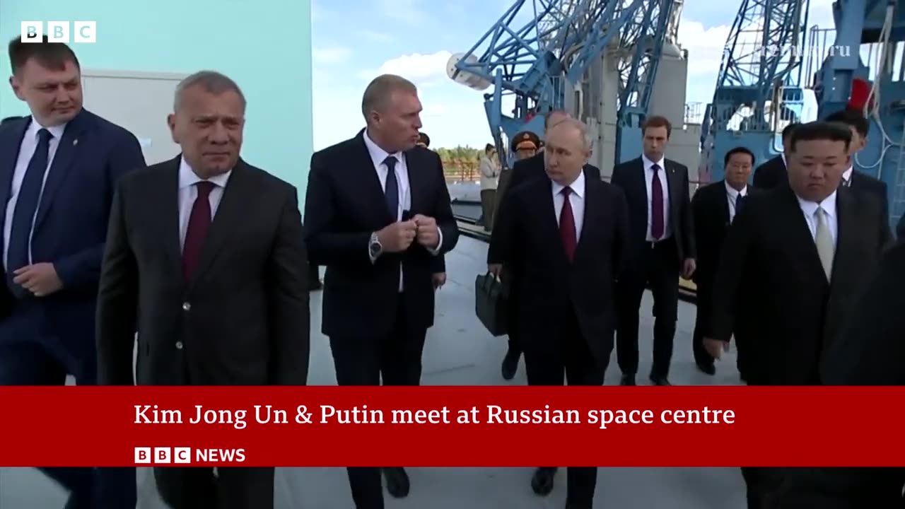 North Korean leader Kim Jong Un meets Russia's President Putin