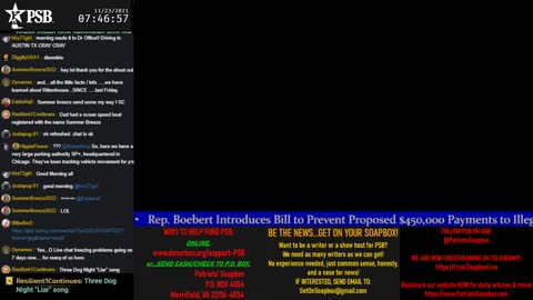 2021-11-23 07:00 EST - Patriots Soapbox AM: with LadyRWB , MykelJaye & DD