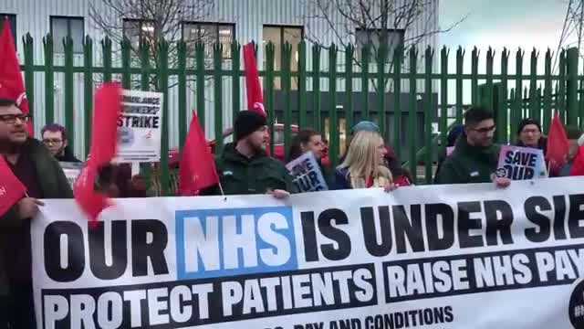 More than 10,000 ambulance staff in England and Wales join latest wave of strike