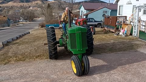 Grandpa Moving Ol' John (Deere)