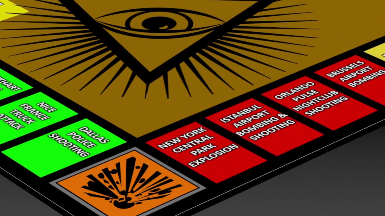 A variation on Monopoly, illustrates all the false flags since 9/11