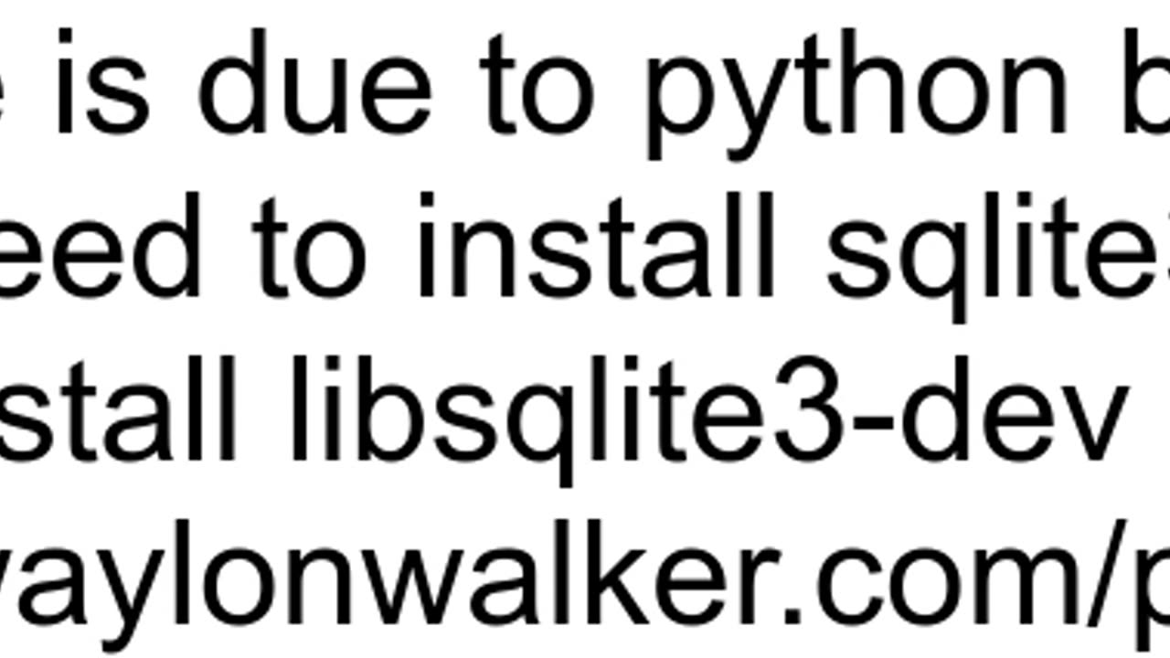 ModuleNotFoundError No module named 39_sqlite339 Error when try to import sqlite3 and Django in Ubu