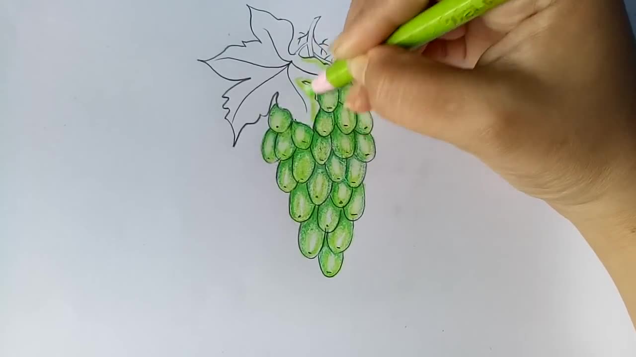 How to draw grapes step by step (very easy) __ art video