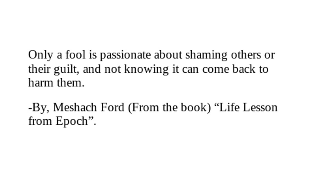 Life Lesson from Epoch