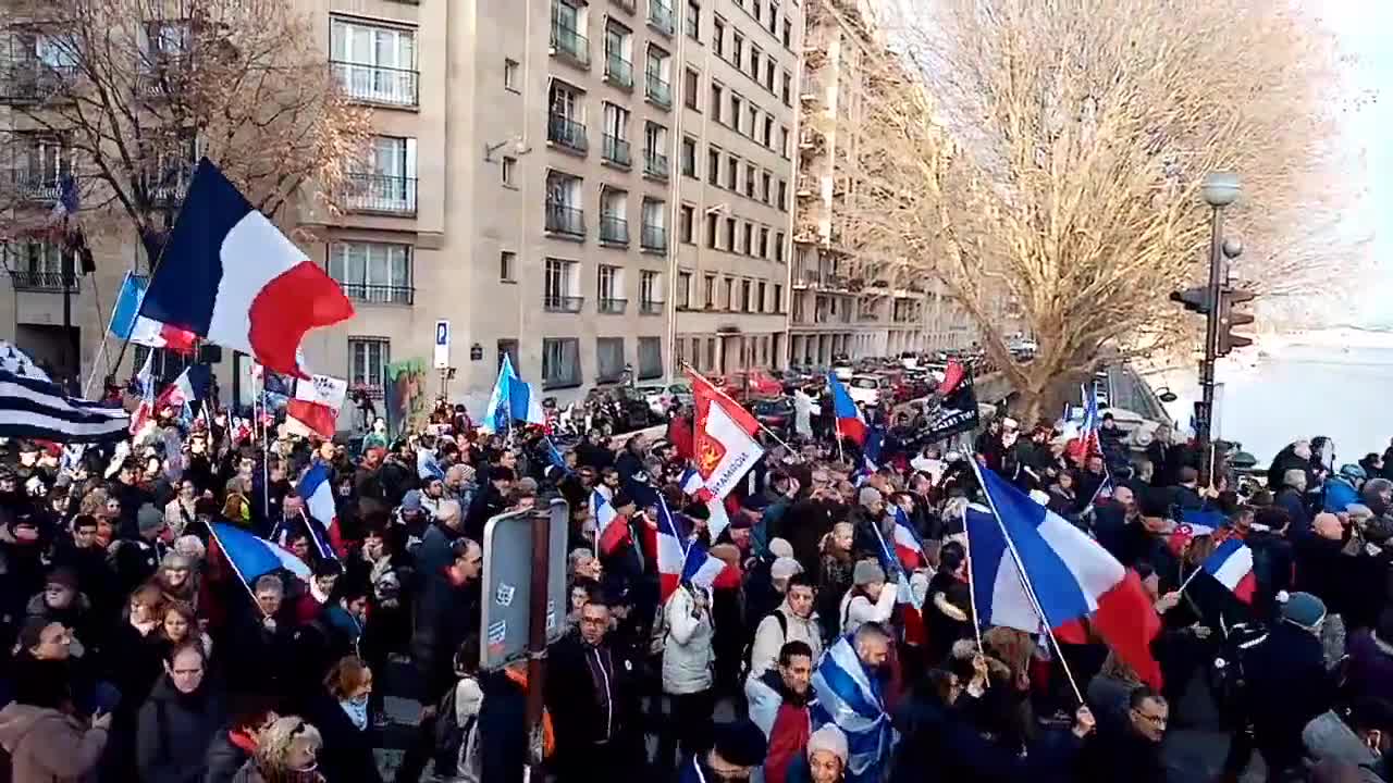 Massive March In France Against Jab Mandates