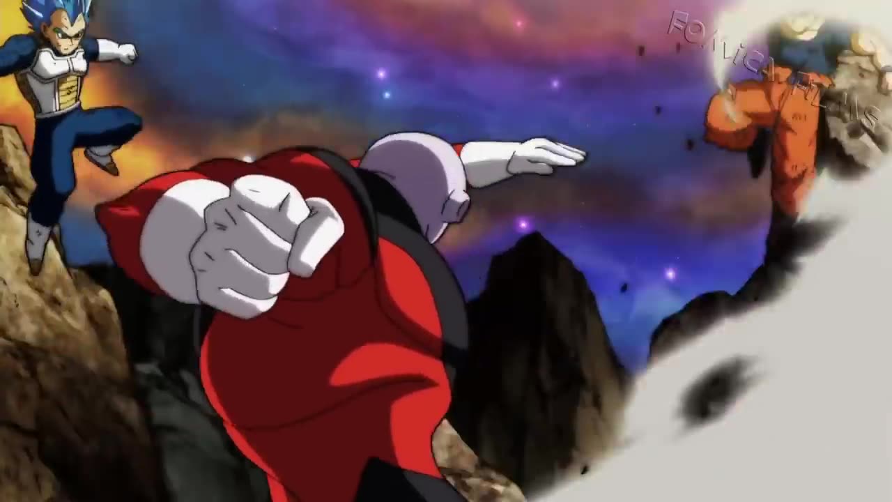 "Clash of Titans: Vegeta's Super Saiyan Blue vs Toppo, God of Destruction - A Battle for Supremacy!"