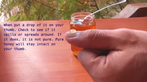 How to verify whether honey is pure