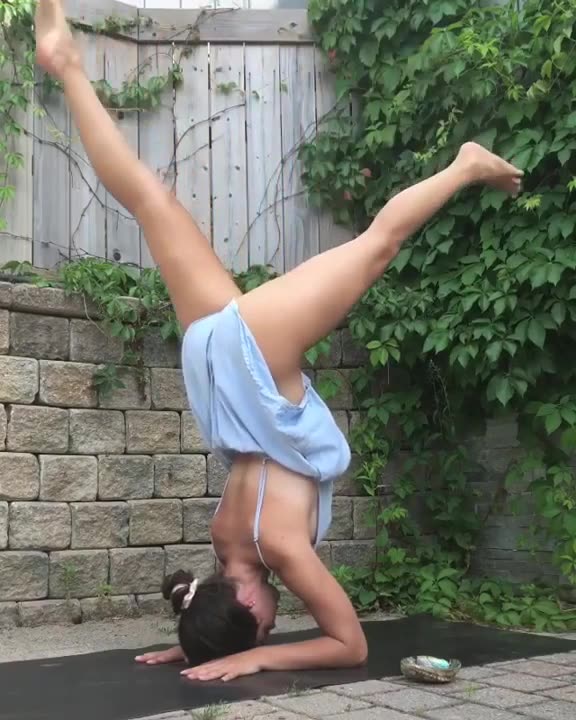 Yoga split stretching exercise