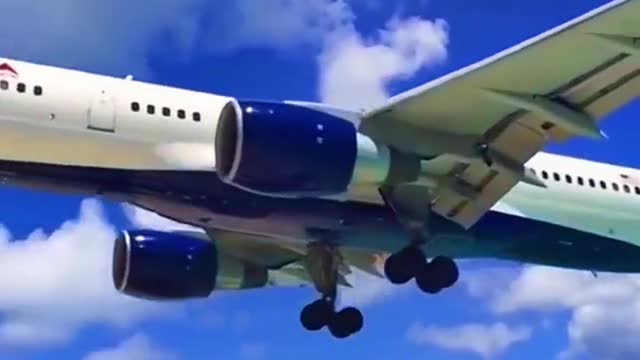 The Boeing often flits over the beach.