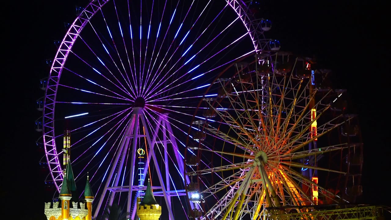 Large Bright Colorful Ferris Wheel