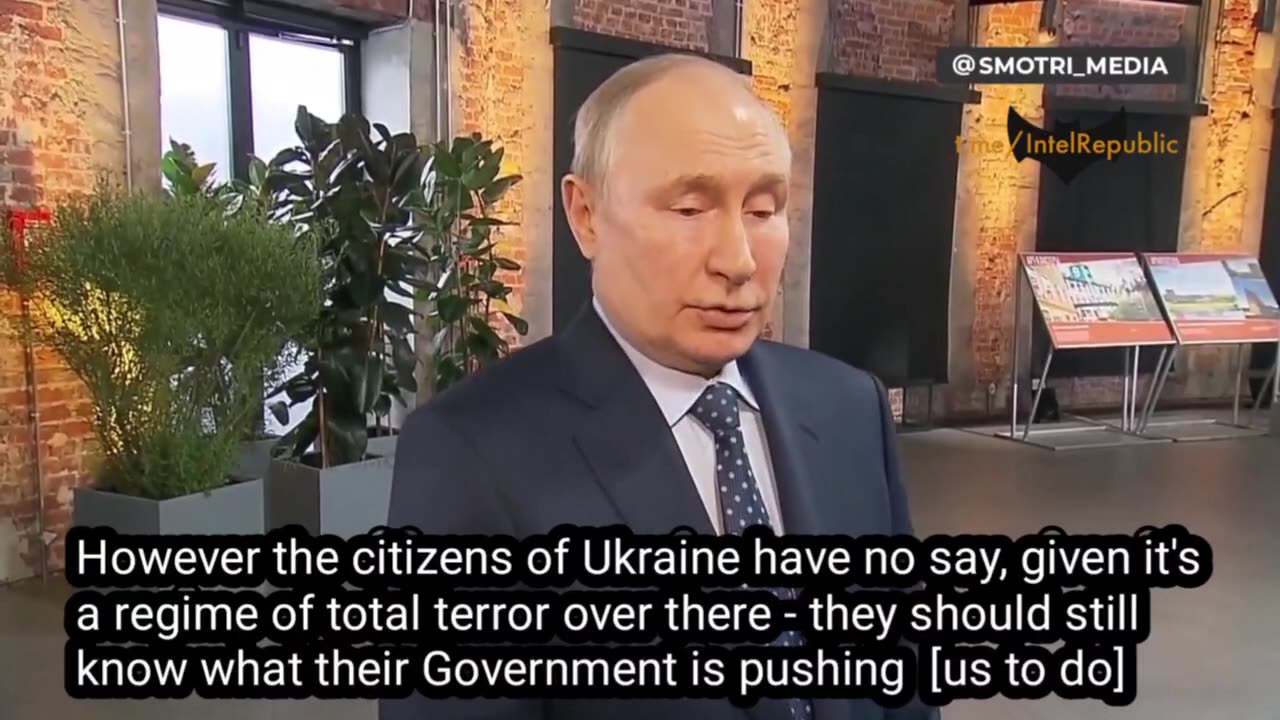 Putin says Ukraine's drone attacks are intended to draw a reaction. Will see what to do about that