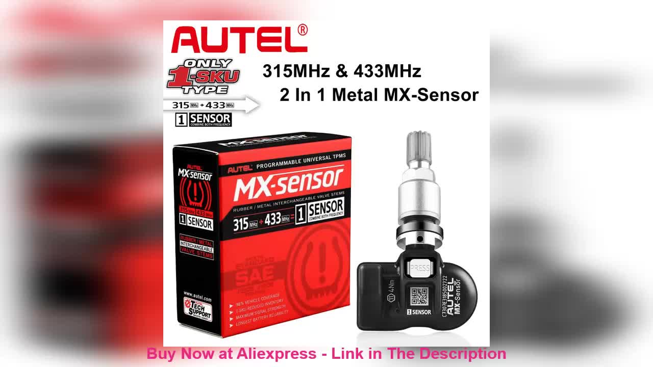 ✅ Autel TPMS TS508 Scanner, TS508 Kits w/ 8cs Sensor, MX-Sensor 433MHZ /315HHZ Tire Professional