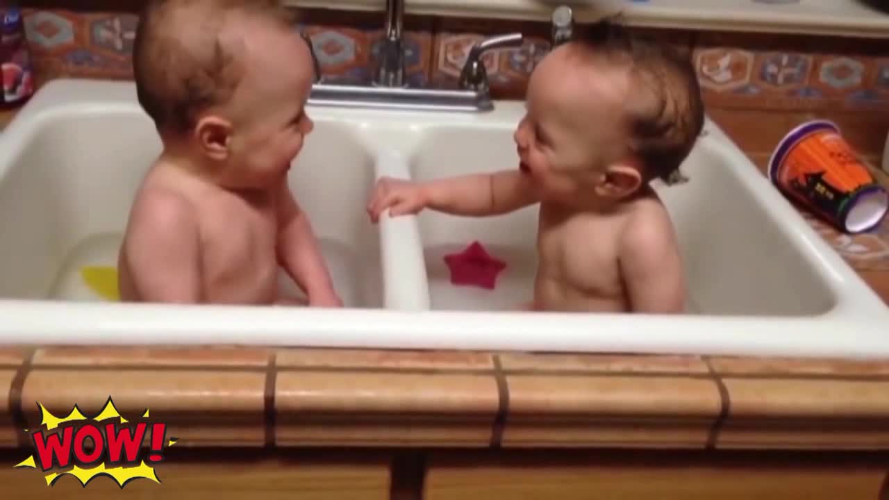 Very FunnyTwin baby laughing talking to each other - babies funny videos laughing _funny kid_