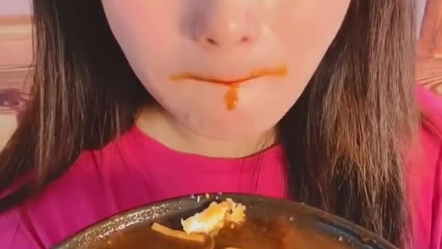 Asmr Noodles Eating video chicken