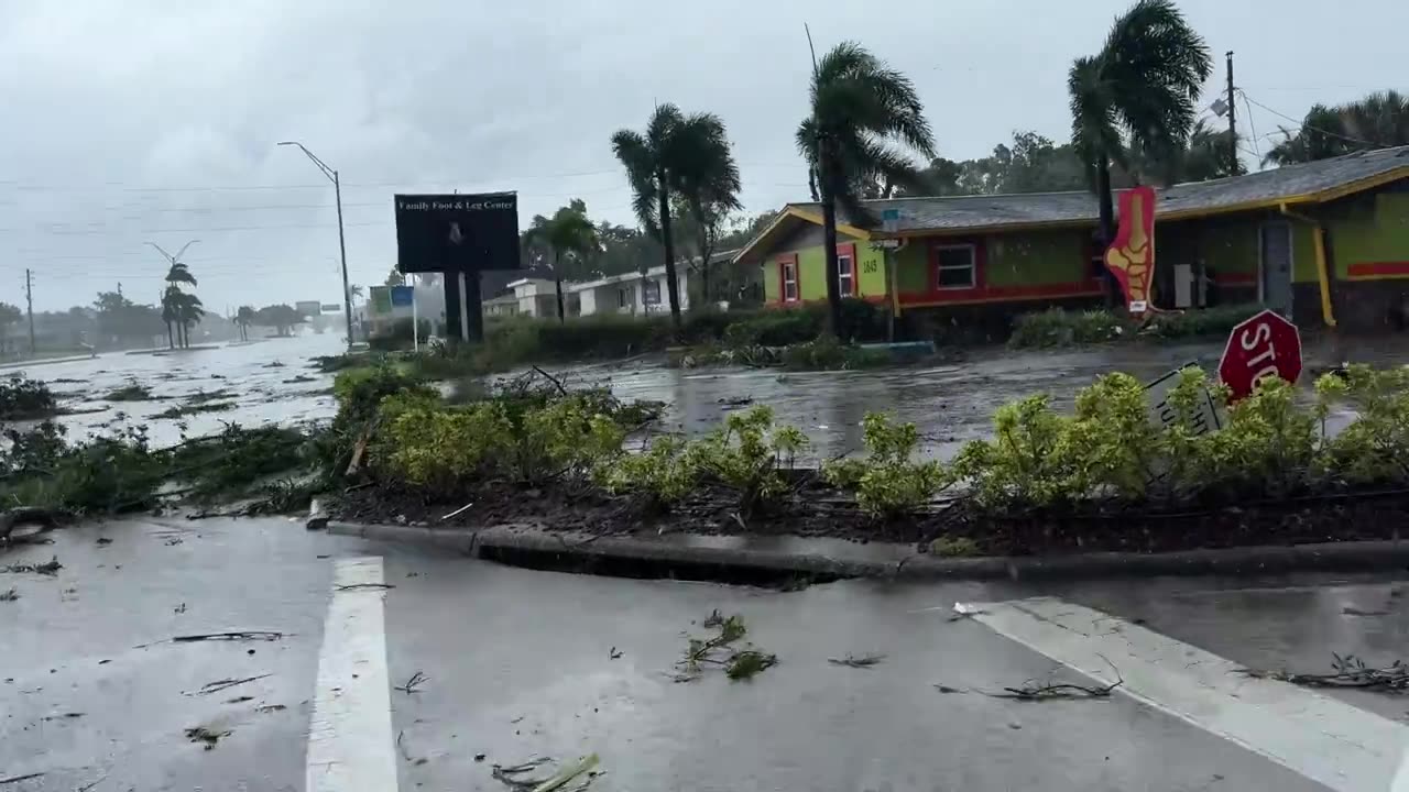 TORNADO damage path in Fort Myers