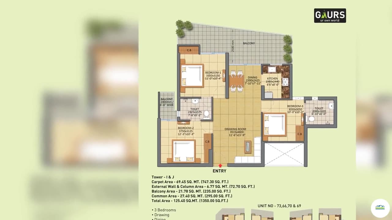 Gaur City 2/3 BHK Apartments Greater Noida West