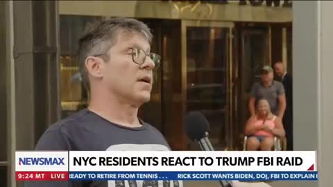 Leftist at Trump Tower supporting FBI Raid makes a fool of himself on Live TV