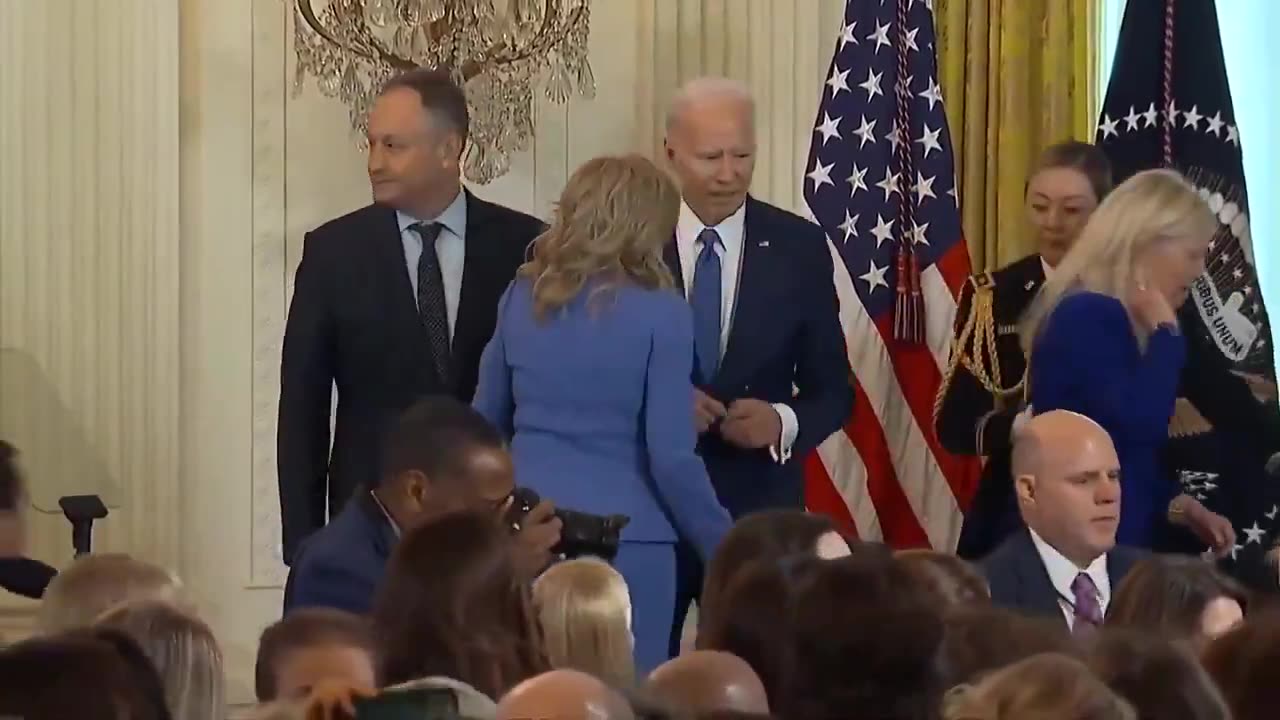 WHOA! Joe Biden Leans In To Kiss The Wrong Woman, Jill Biden Steps In