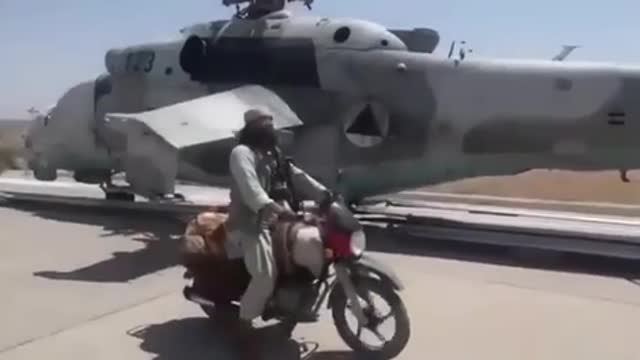 Taliban checks out his new Helo