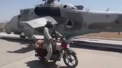 Taliban checks out his new Helo