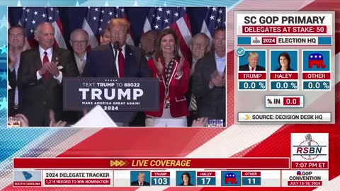 Donald Trump Declares Victory in the South Carolina GOP primary 2024!