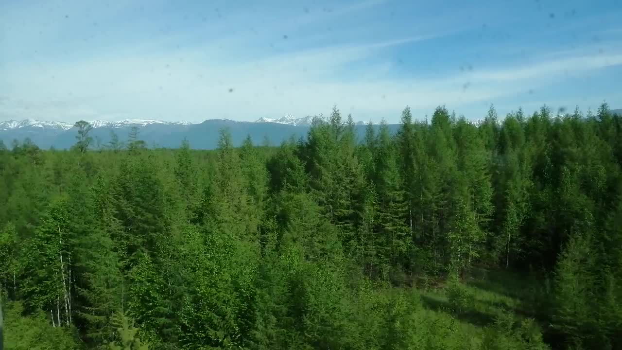 We are going by train along the Baikal Amur railway.