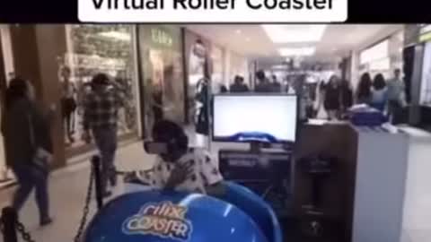 Virtual roller coaster in a mall