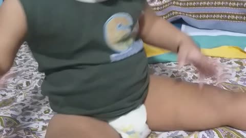 Cute baby having fun 🥰🥰