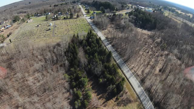 drone flight around town 60mph