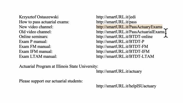 Exam P exercise for June 23, 2021