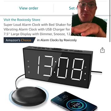 Super Loud Alarm Clock with Bed Shaker for Heavy Sleeper, Dual Vibrating