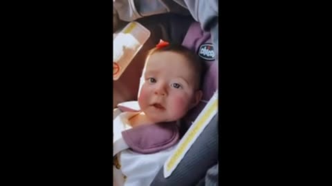 Baby makes it clear which parent she loves more