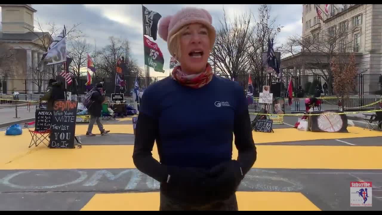 Katie Hopkins At Black Lives Matter Plaza On Inauguration Day