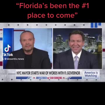 “Florida’s been the #1 place to come” DeSantis said