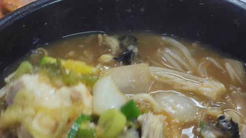 Korean Snail soybean paste soup!