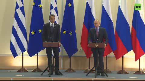 Putin comments on Biden-Putin Ukraine Summit during meeting with Greek PM Mitsotakis