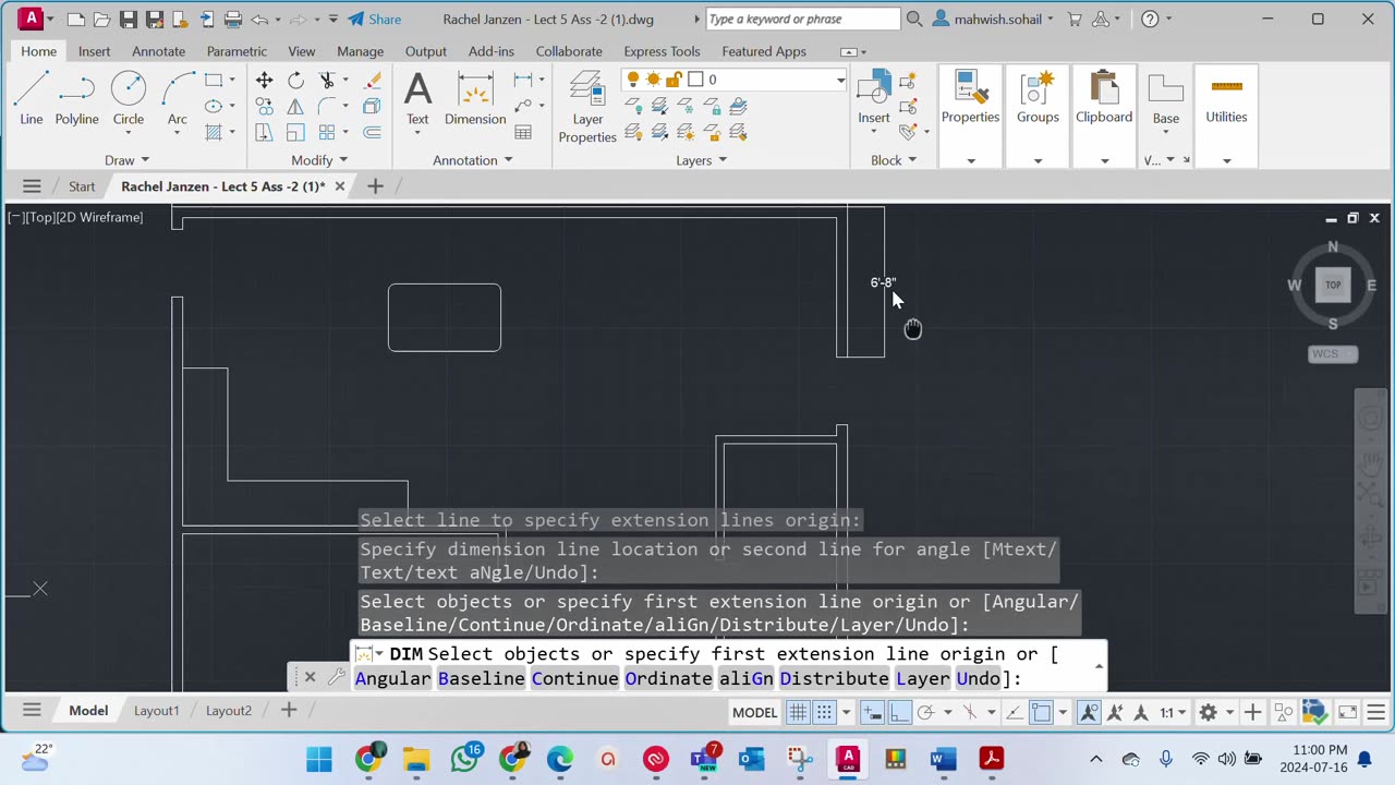 Modify Dimension AutoCAD