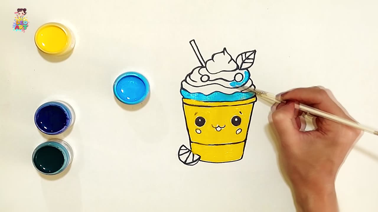 Fancy Ice Crem Drawing for Children 🍦