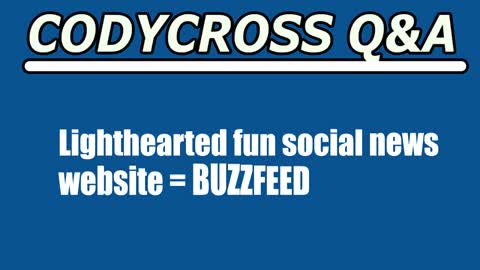 Lighthearted fun social news website (CodyCross Crossword Answer)