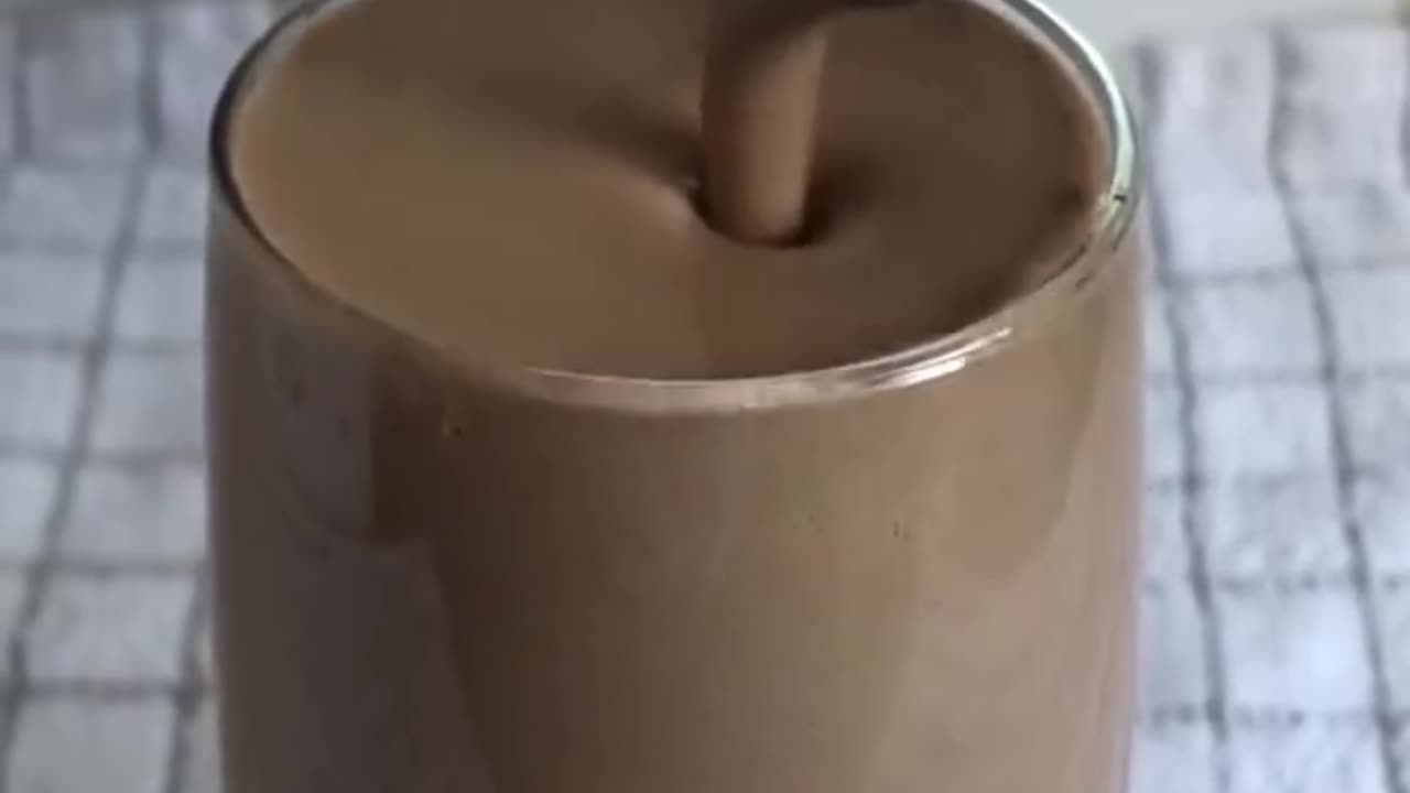 Chocolate protein shake for strong muscles