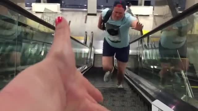 Escalator tomfoolery