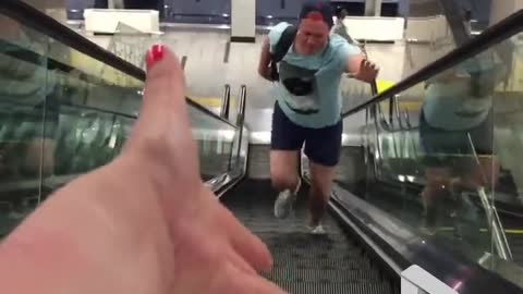 Escalator tomfoolery