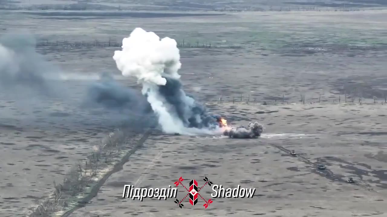 A Russian mechanized attack in the Novomykhailivka area