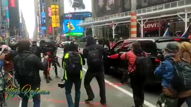 Antifa Attacking Trumpers in Times Square