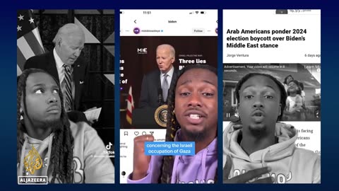 influencers deserting biden : social media stars upset at president's stance in gaza